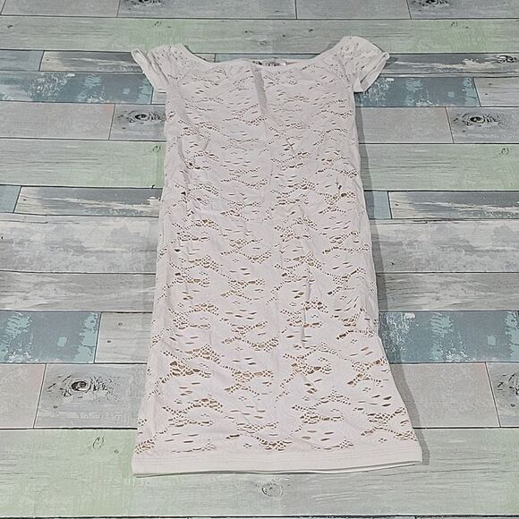 Guess Brand Whitw Spandex Lace Bodycon Dress sz Medium/Large - Picture 1 of 6